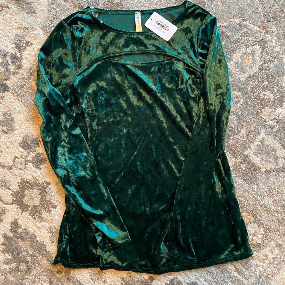 Velvet Cut Off Top